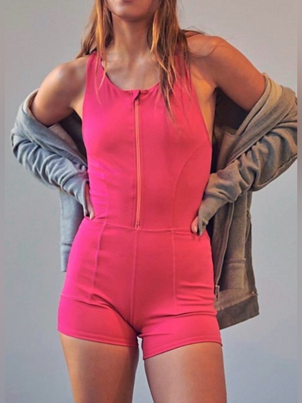 Free People “Show Me Something” hot pink shortsie, XS